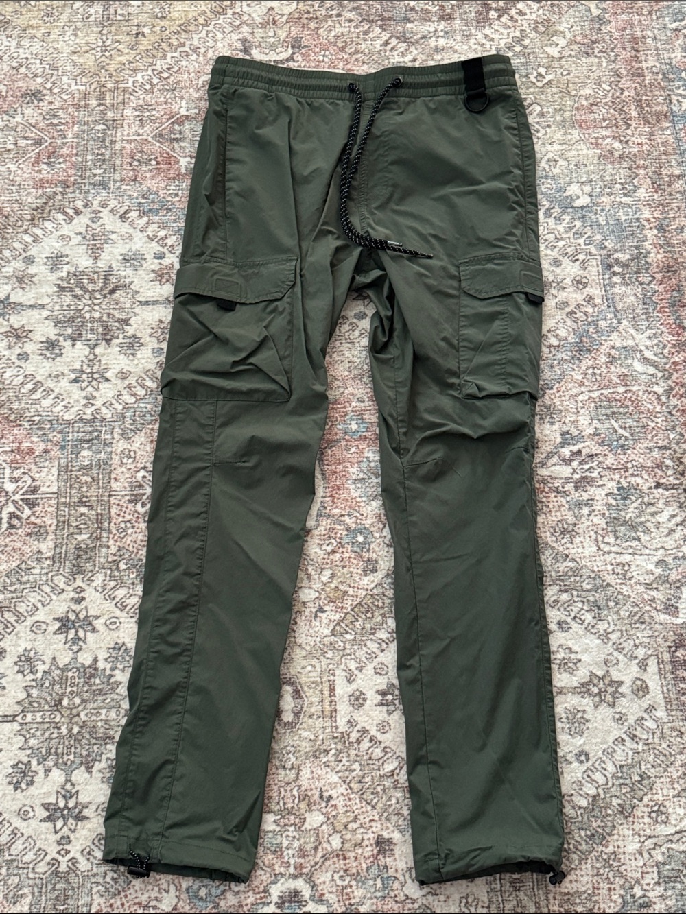 PACSUN Cargo Slim Fit Pants in Olive
